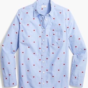 J. Crew Factory Button Down Shirt, Hearts